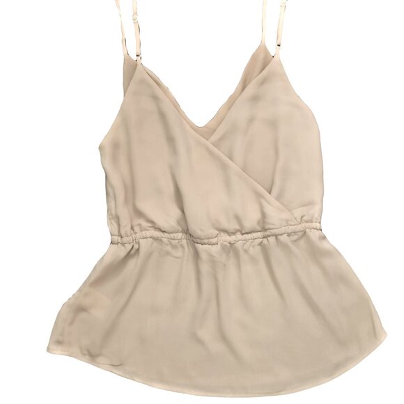 Babaton Tops - Aritzia BABATON Beige Drawstring Tank Top XS